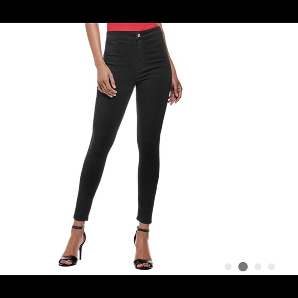 Guess Denim - Guess Jeans High-Rise Curvy Skinny Jeans 26 black